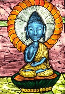 Peinture de Lumière Le Buddha 1 en vitrail en Hauts-de-Seine