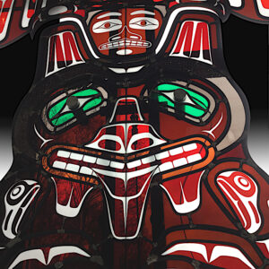 Totem sculpture en vitrail en Hauts-de-Seine